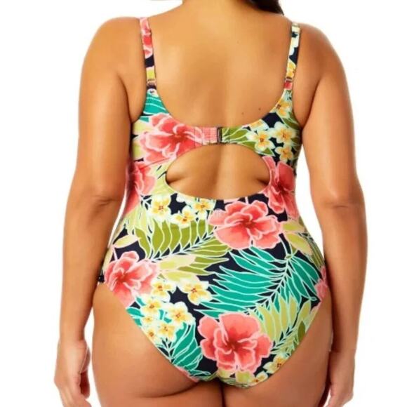 Hurley Ladies Swimsuit Poppy Tropical Size XXL NWT - Picture 7 of 7